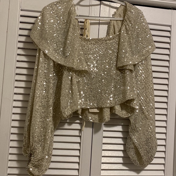 Free People Sequin Top - Picture 3 of 7